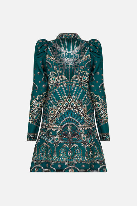 forever new high neck lace mini dress in teal Lovely Lace Satin Mini Dress - Aqua