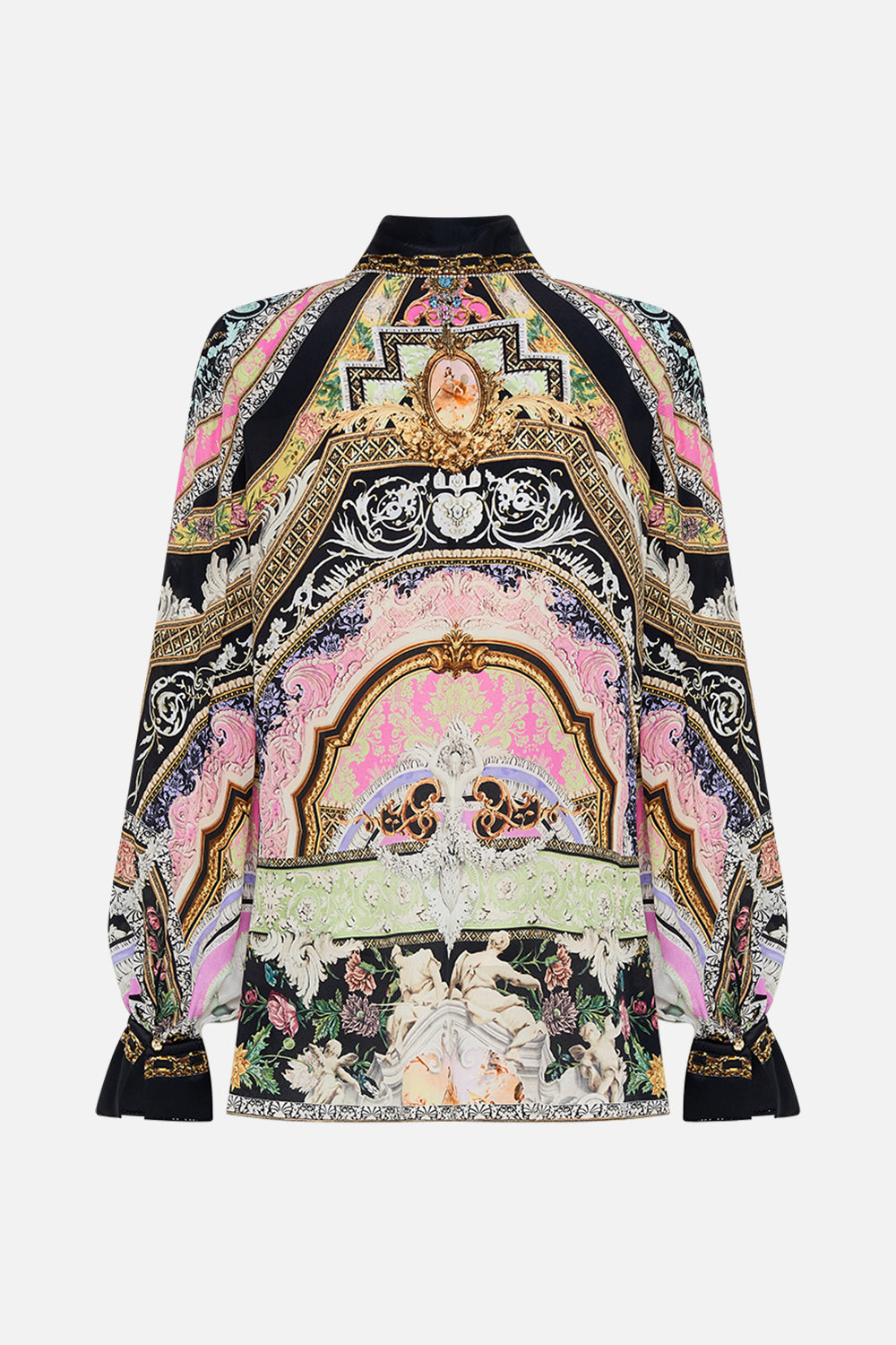 CURVED COLLAR BLOUSE FLORENCE FIELD DAY