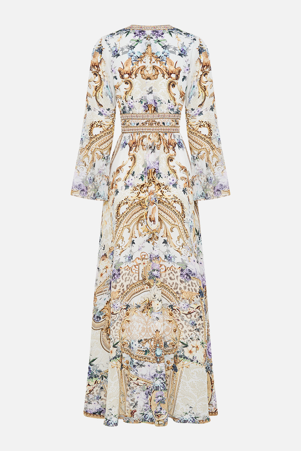 SHAPED WAISTBAND DRESS WITH RUFFLE SLEEVE PALAZZO PLAY DATE