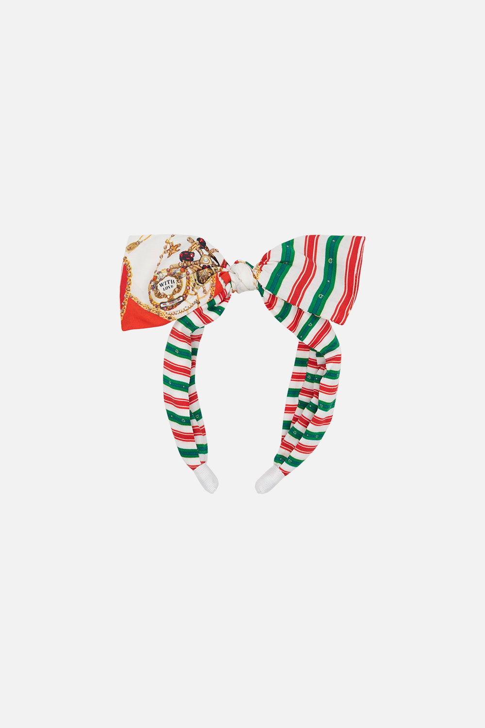 Product view of Milla By CAMILLA kids bow headband in Saluti Summertime print 