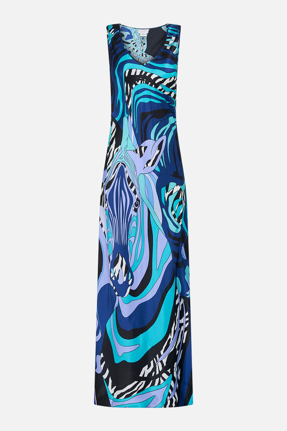 CAMILLA bias silk dress in Vividley Venice print 