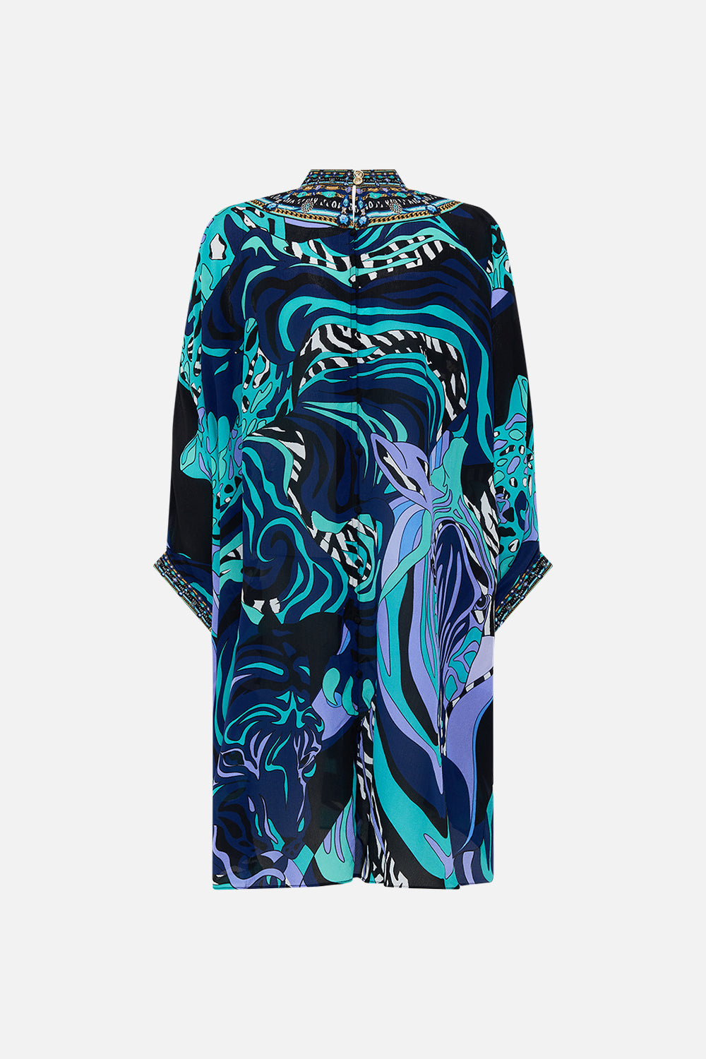 SHORT HIGH NECK KAFTAN WITH O RING VIVIDLY VENICE