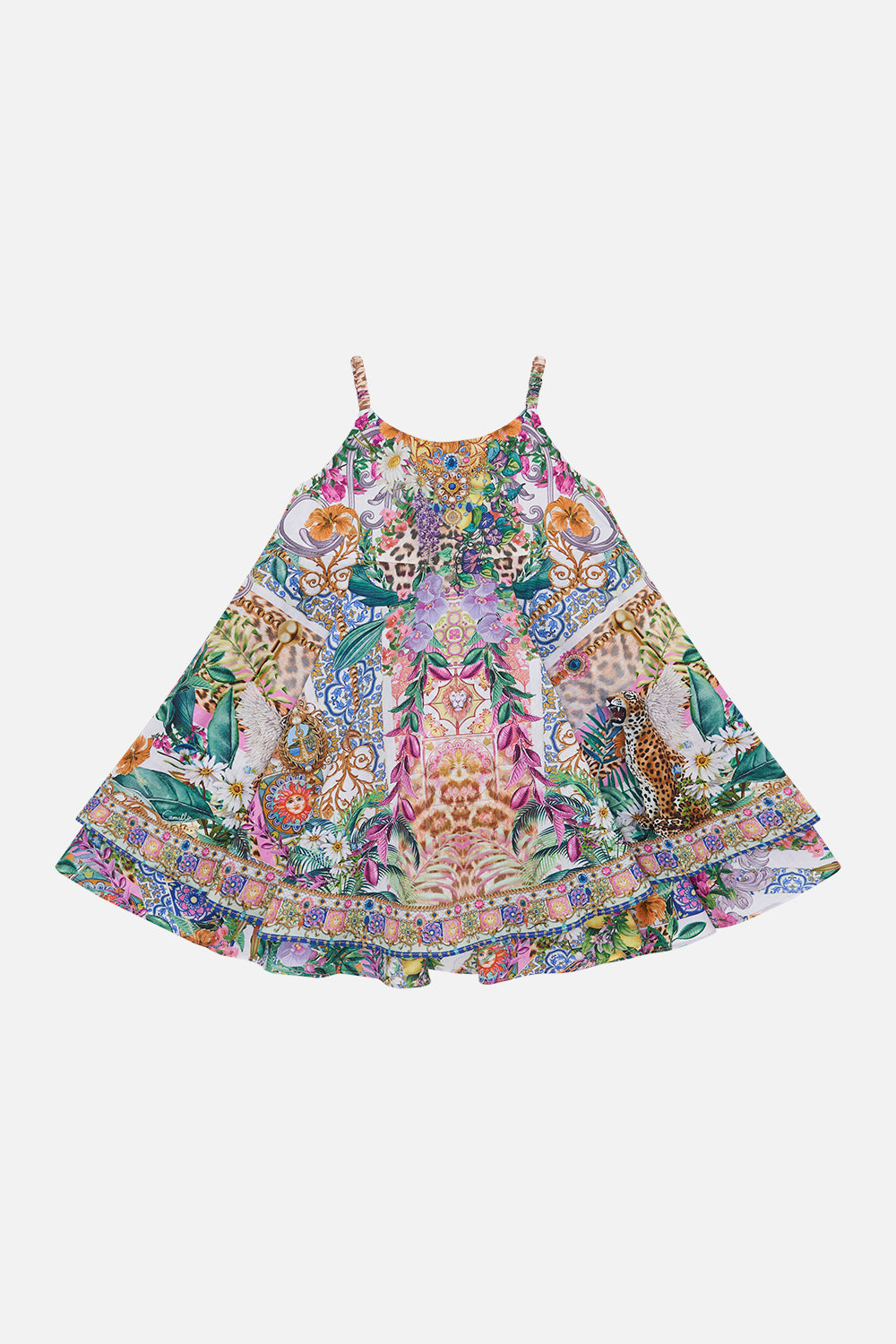 Product view of Milla By CAMILLA babies ruffle dress in Flowers Of Neptune print 