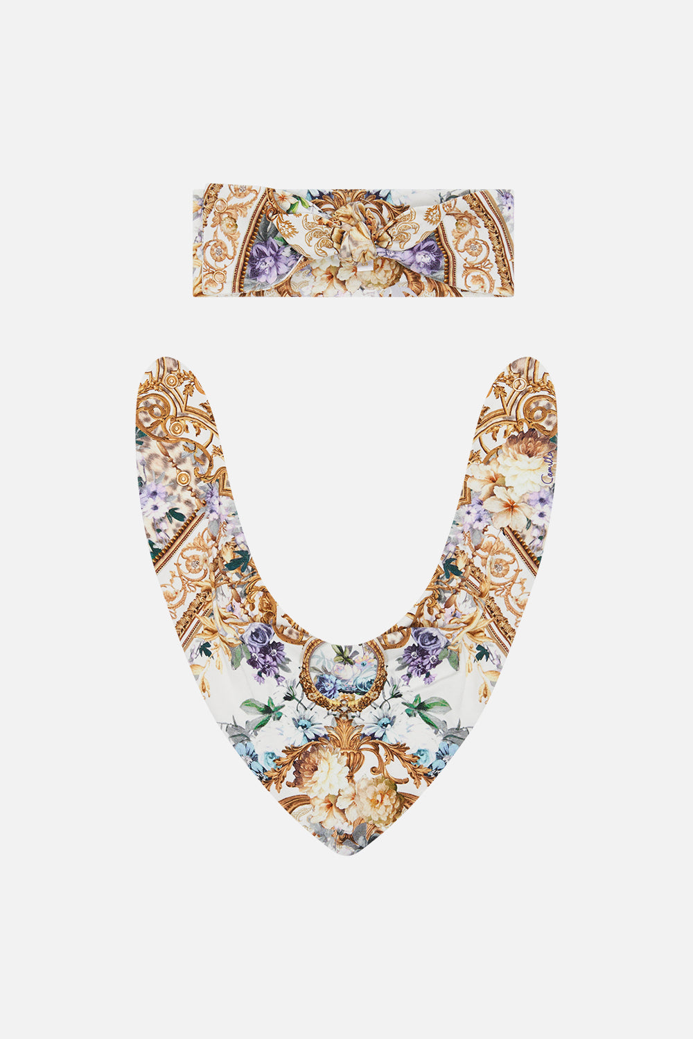 Product view of Milla By CAMILLA  Babies bib det in Palazzo Play Date print