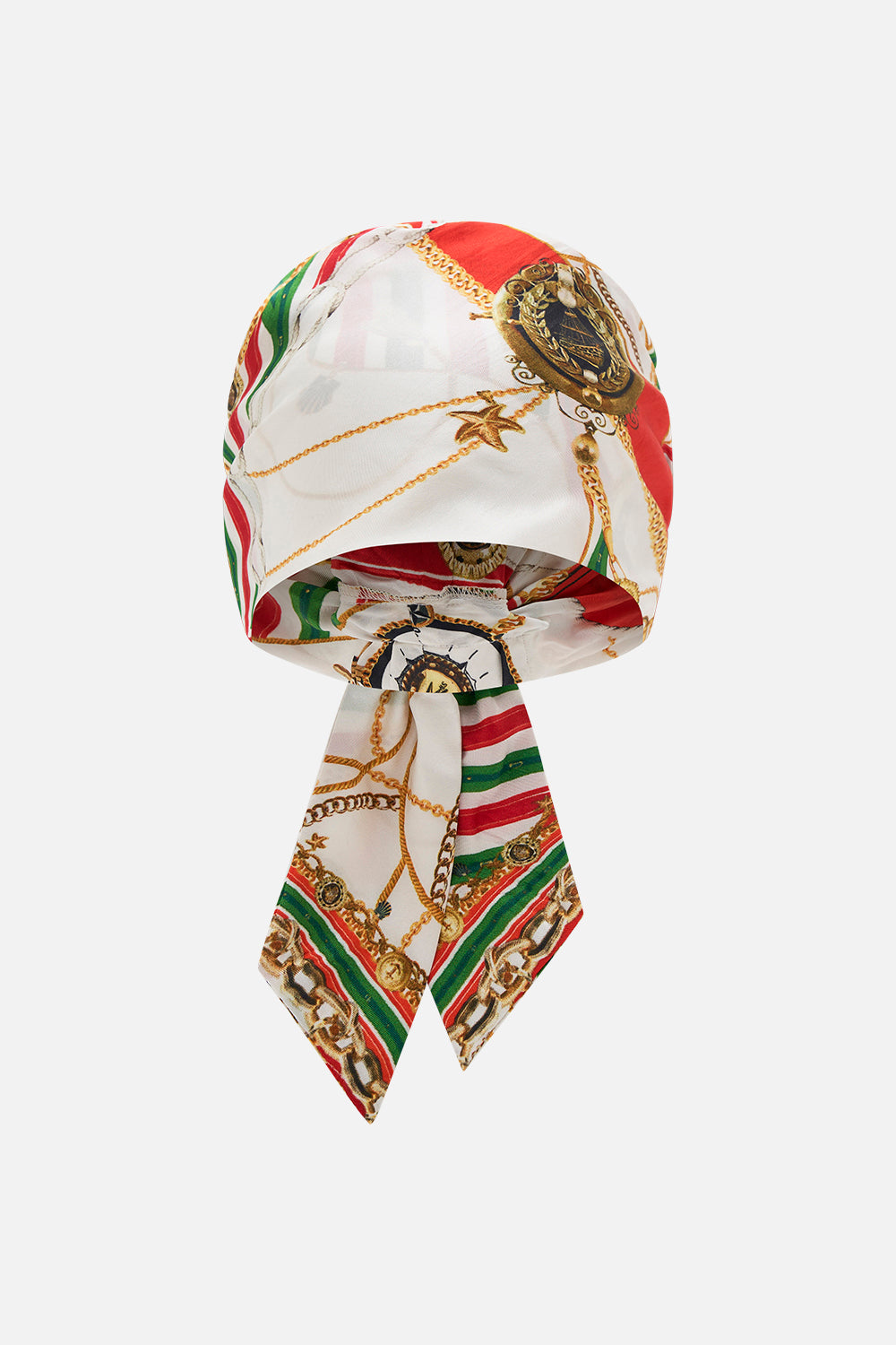Product view of CAMILLA silk headscarf in Saluti Summertime print