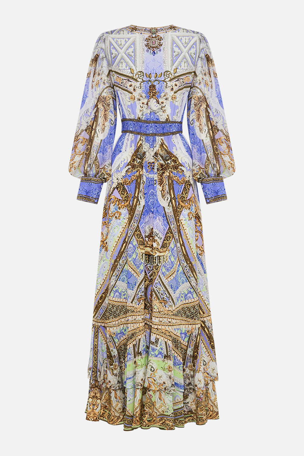 LONG BUTTON FRONT DRESS GILDED PLEASURES