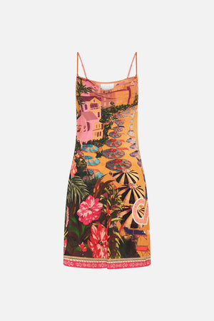 CAMILLA silk slip dress in Capri Me print