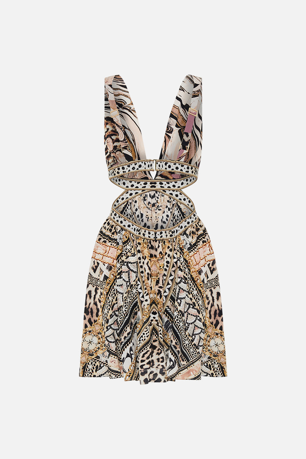 The CAMILLA A LINE BLOUSON SLEEVE DRESS SEASON OF THE SIREN in our  print.