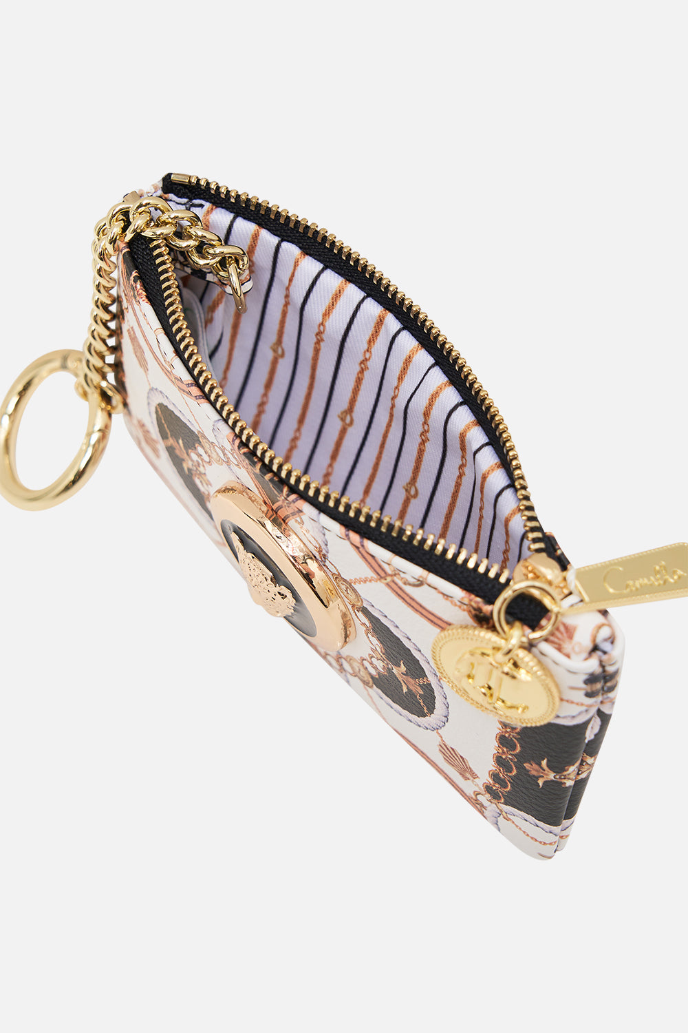 Product view of CAMILLA cardholder in Sea Charm print 