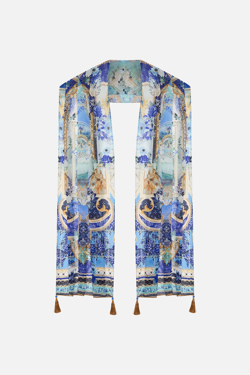 CAMILLA long scarf in Views of Vesuvius print