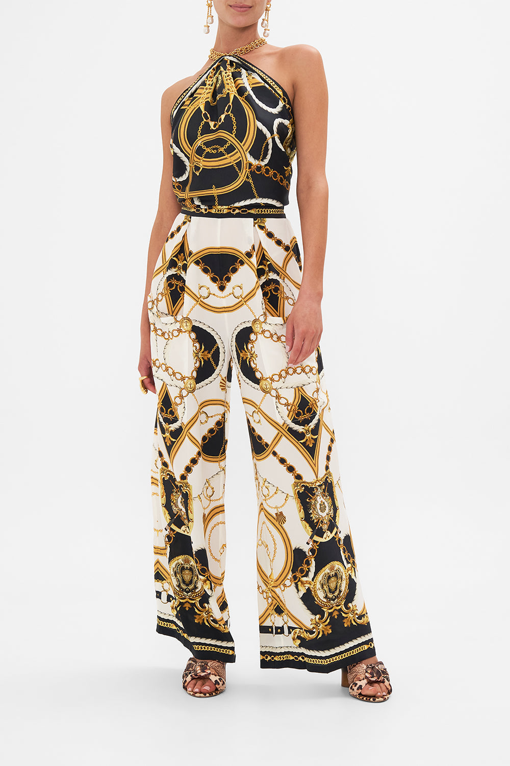 Product view of CAMILLA silk scarf in Coast to Coast orint