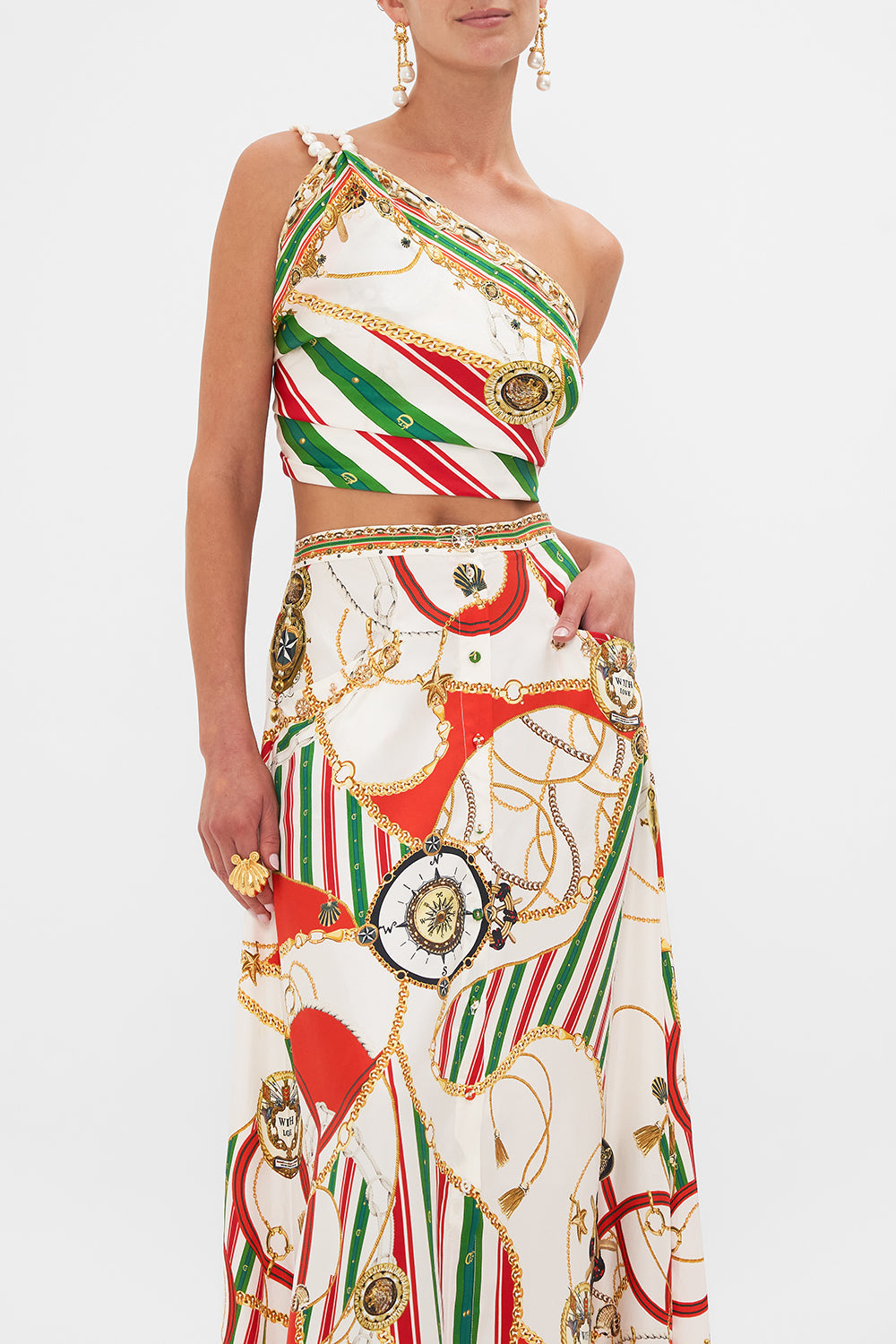 Product view of CAMILLA silk scarf in Saluti Summertime print