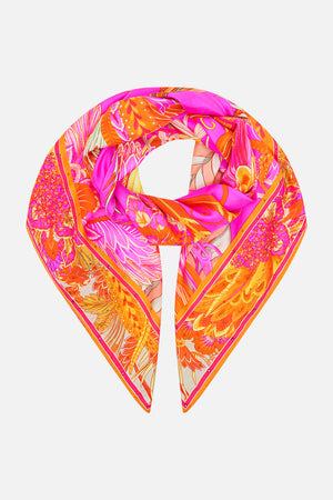 CAMILLA designer silk scarf in a Heart that Flutters Print 