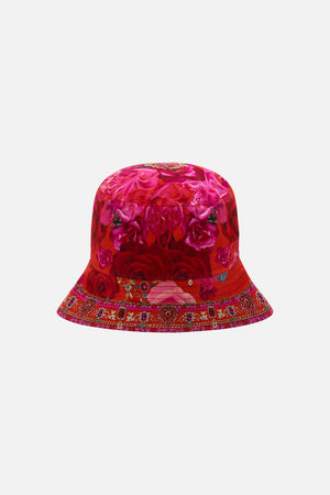 Product view is Milla By CAMILLA kids reversible bucket in An Italian Rosa print 