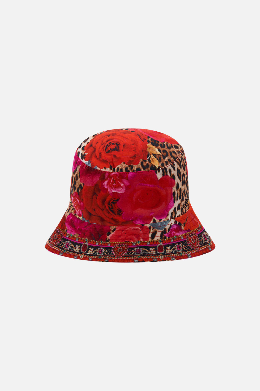 Product view is Milla By CAMILLA kids reversible bucket in An Italian Rosa print 