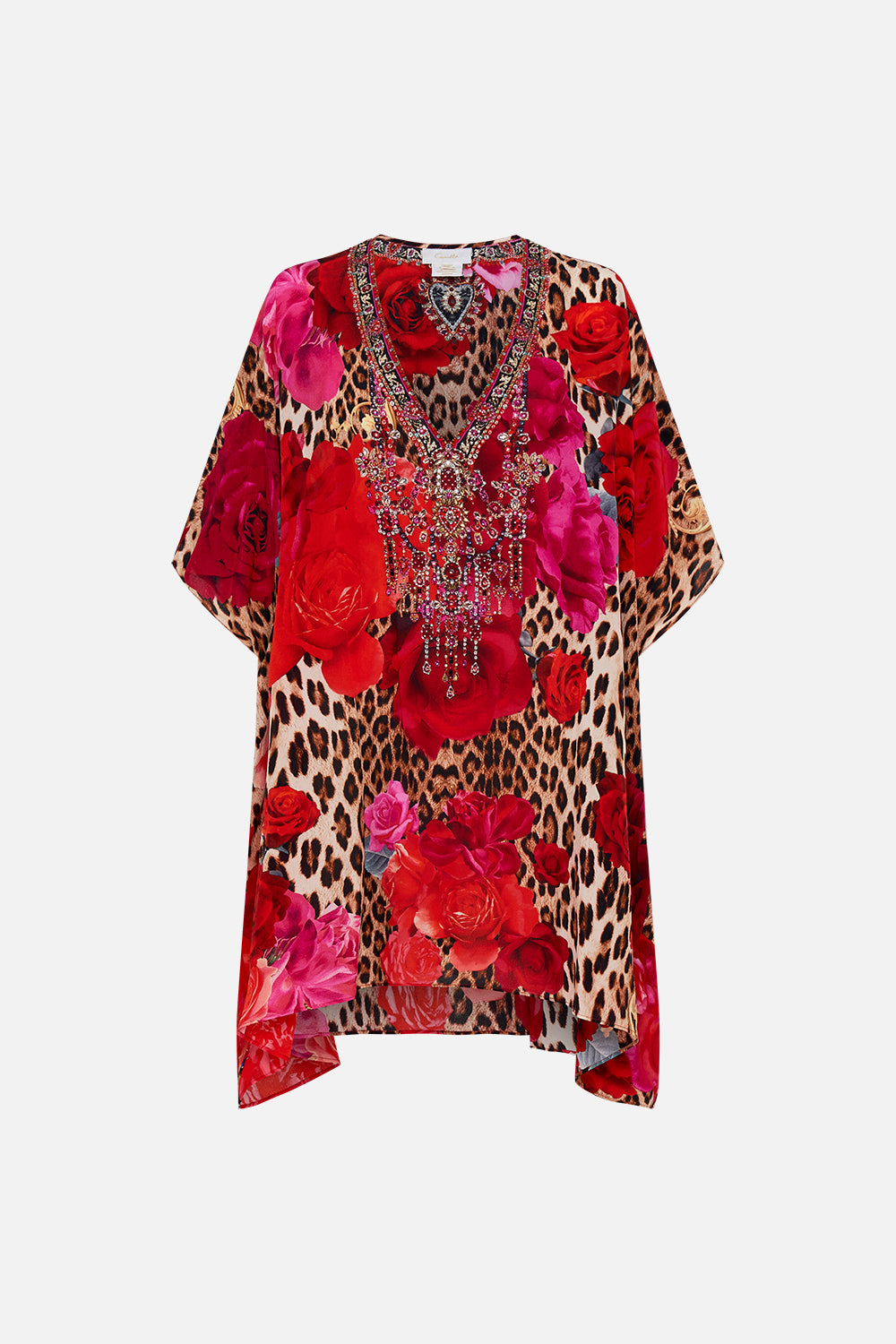 RECTANGULAR V NECK KAFTAN HEART LIKE A WILDFLOWER