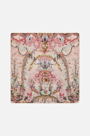 CAMILLA  large pink floral cushion in Kissed By The Prince print