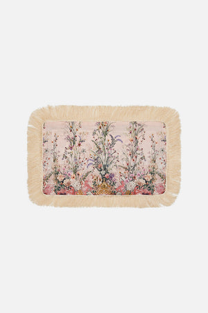 Product view of VILLA CAMILLA rectangle pink floral cushion in Kissed By The Prince print