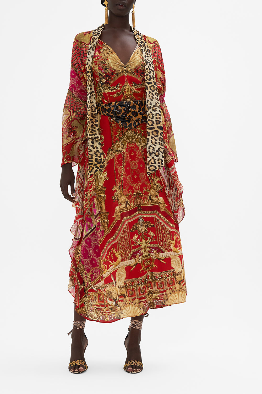 HIGH NECK RUFFLE KAFTAN SWEET SOPRANO