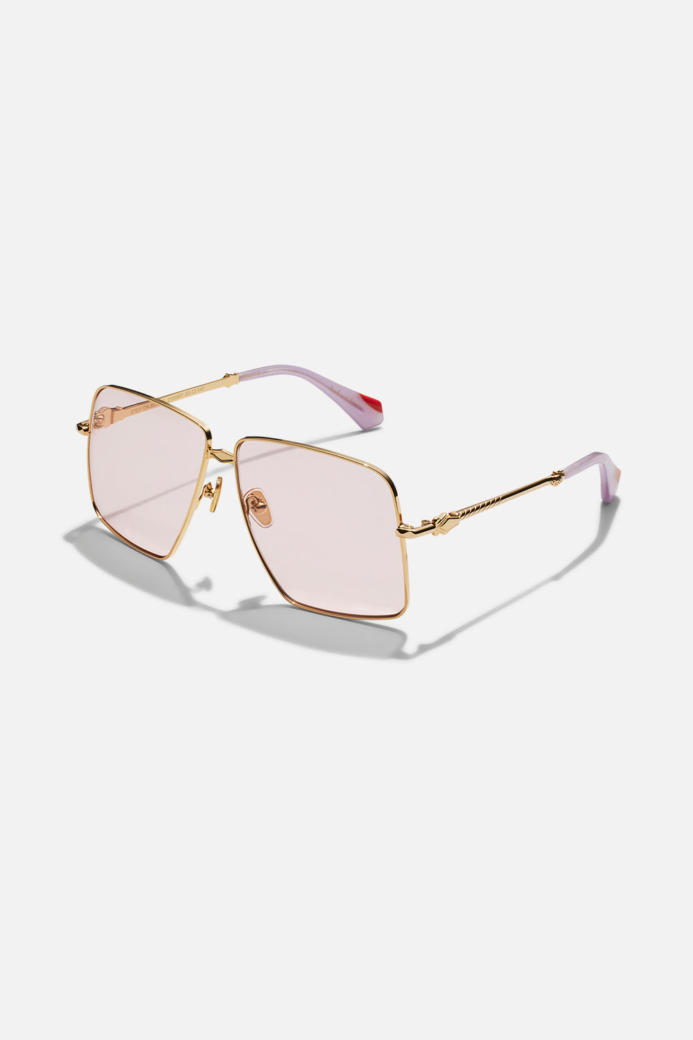 Step On Board Sunglasses  pink lens and gold frame by CAMILLA