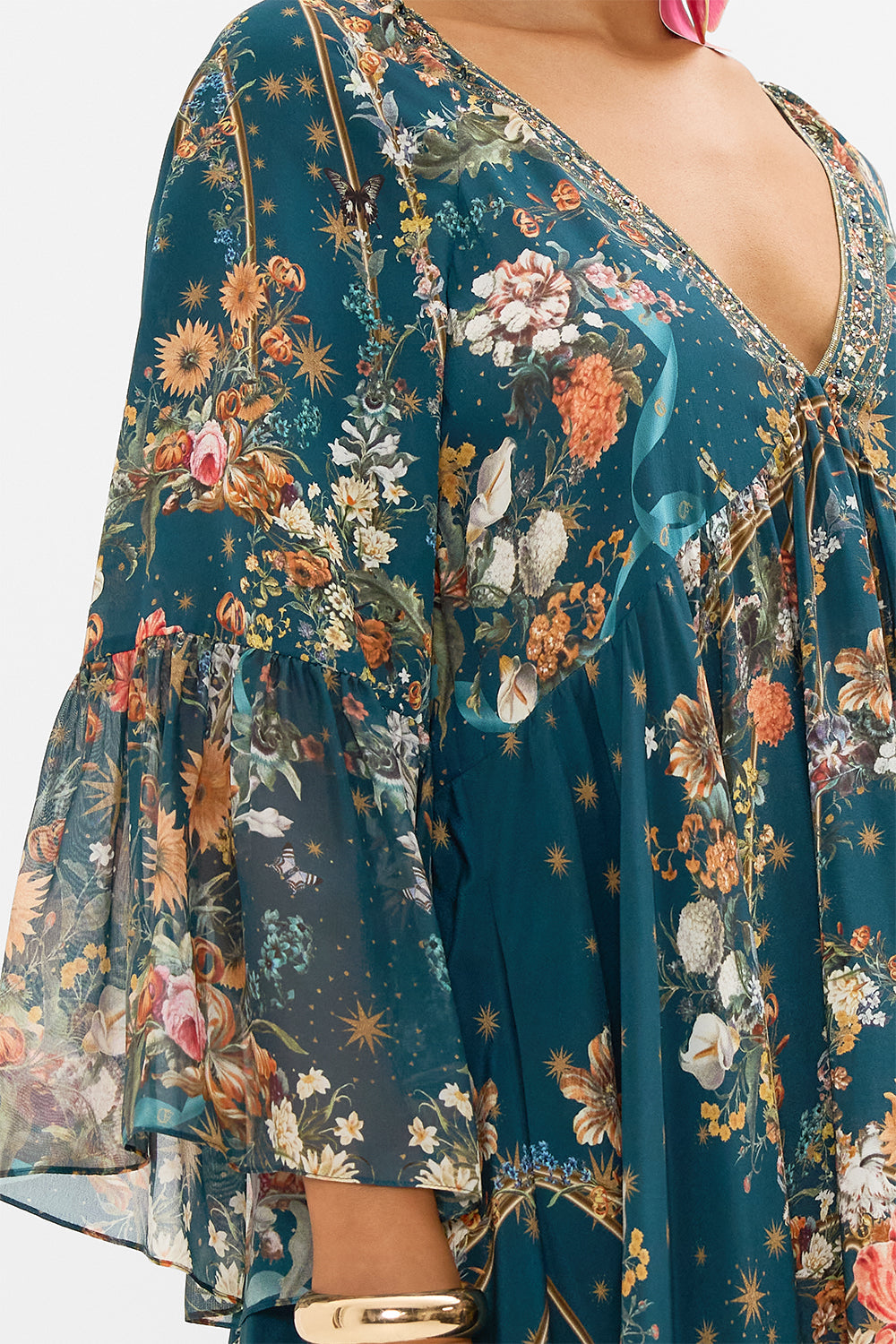 CAMILLA a line dress in She Whi Wears The Crown print