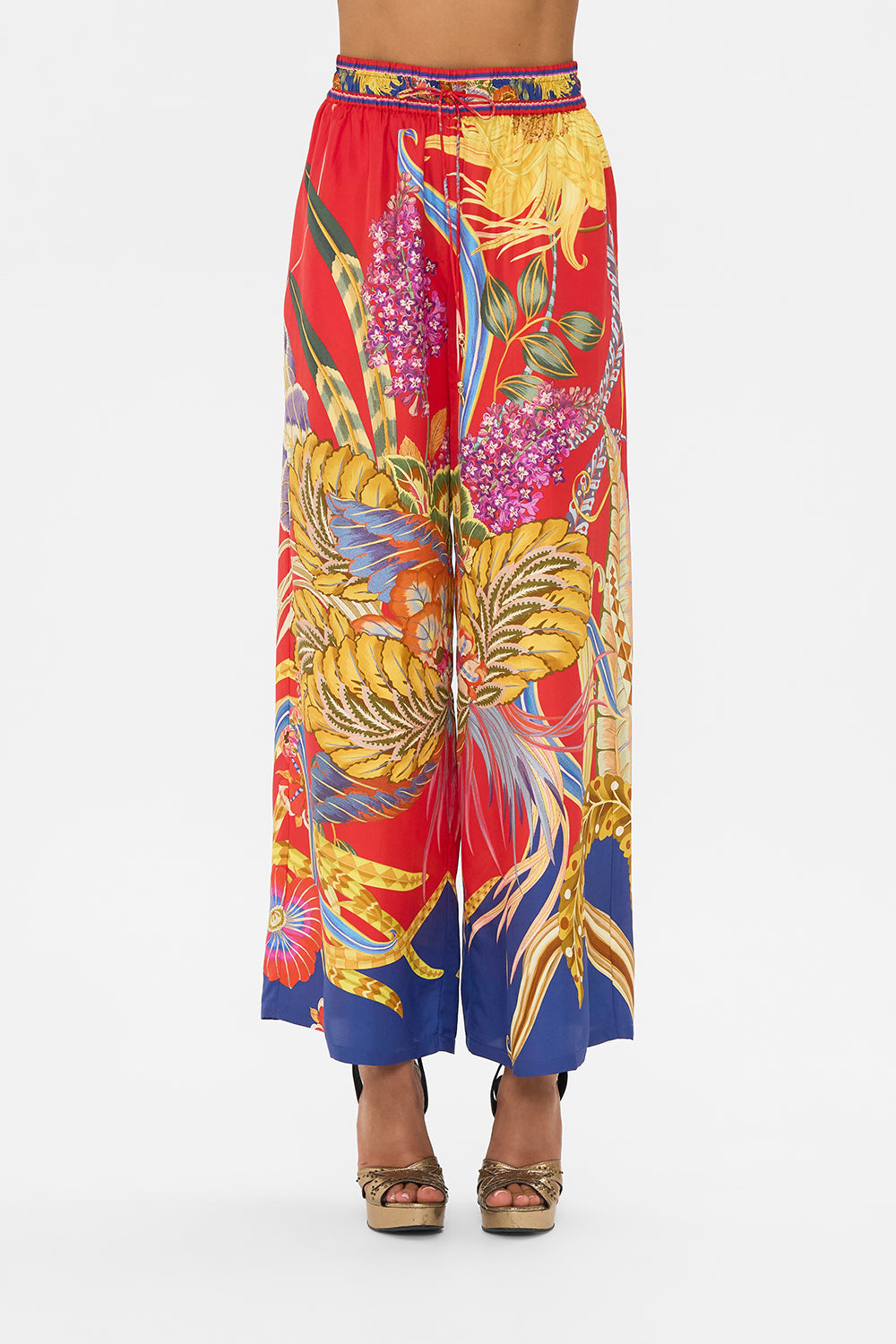 CAMILLA silk pants in Through Vincents Eyes print