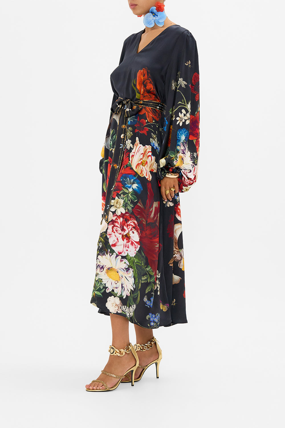 CAMILLA floral print mini dress in A Still Life print