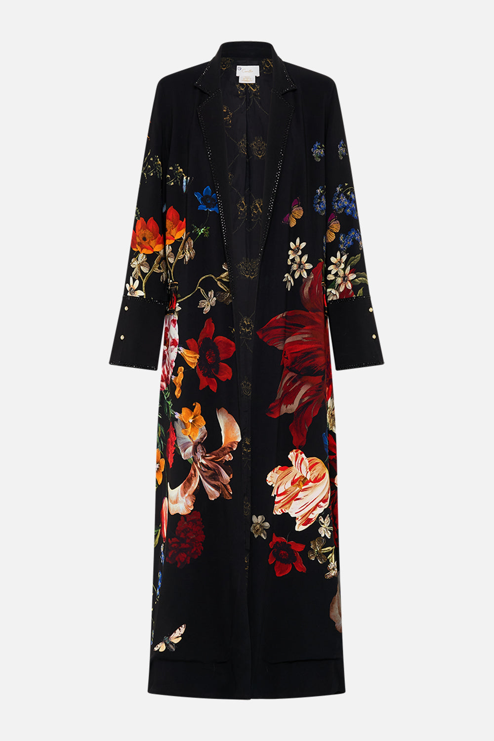 CAMILLA floral print coat in A Still Life print