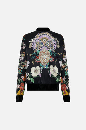 CAMILLA silk bomber jacket in We Wore Folklore print