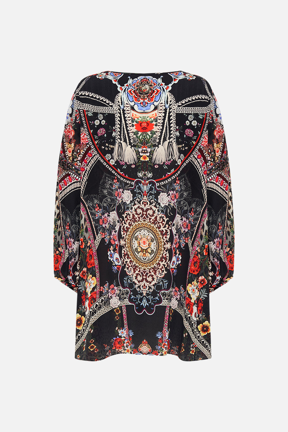 CAMILLA silk dress in Volendam Dolls print