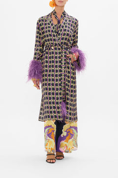 CAMILLA printed coat in Film Diva print