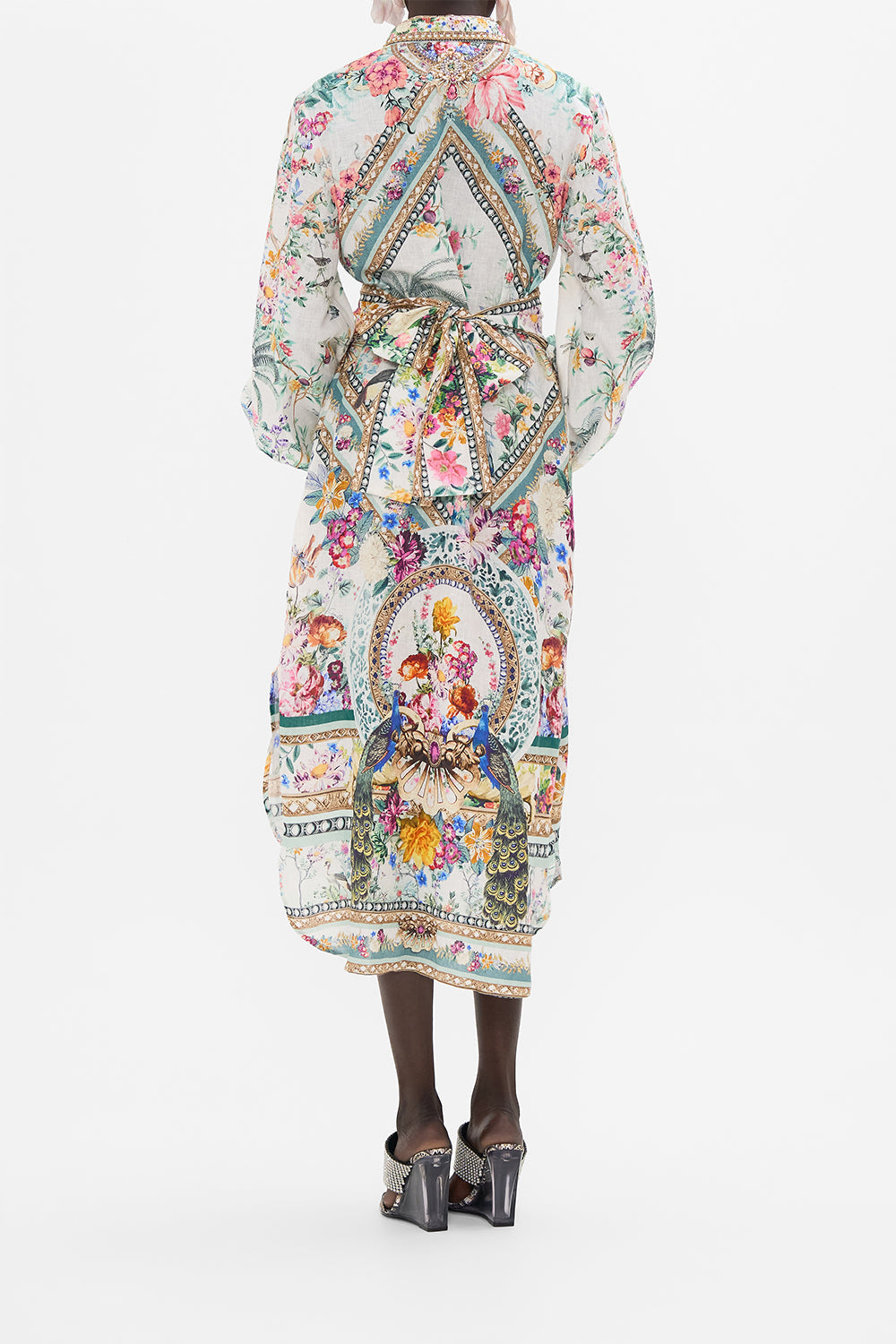 CAMILLA mini dress in Plumes and Parterres print