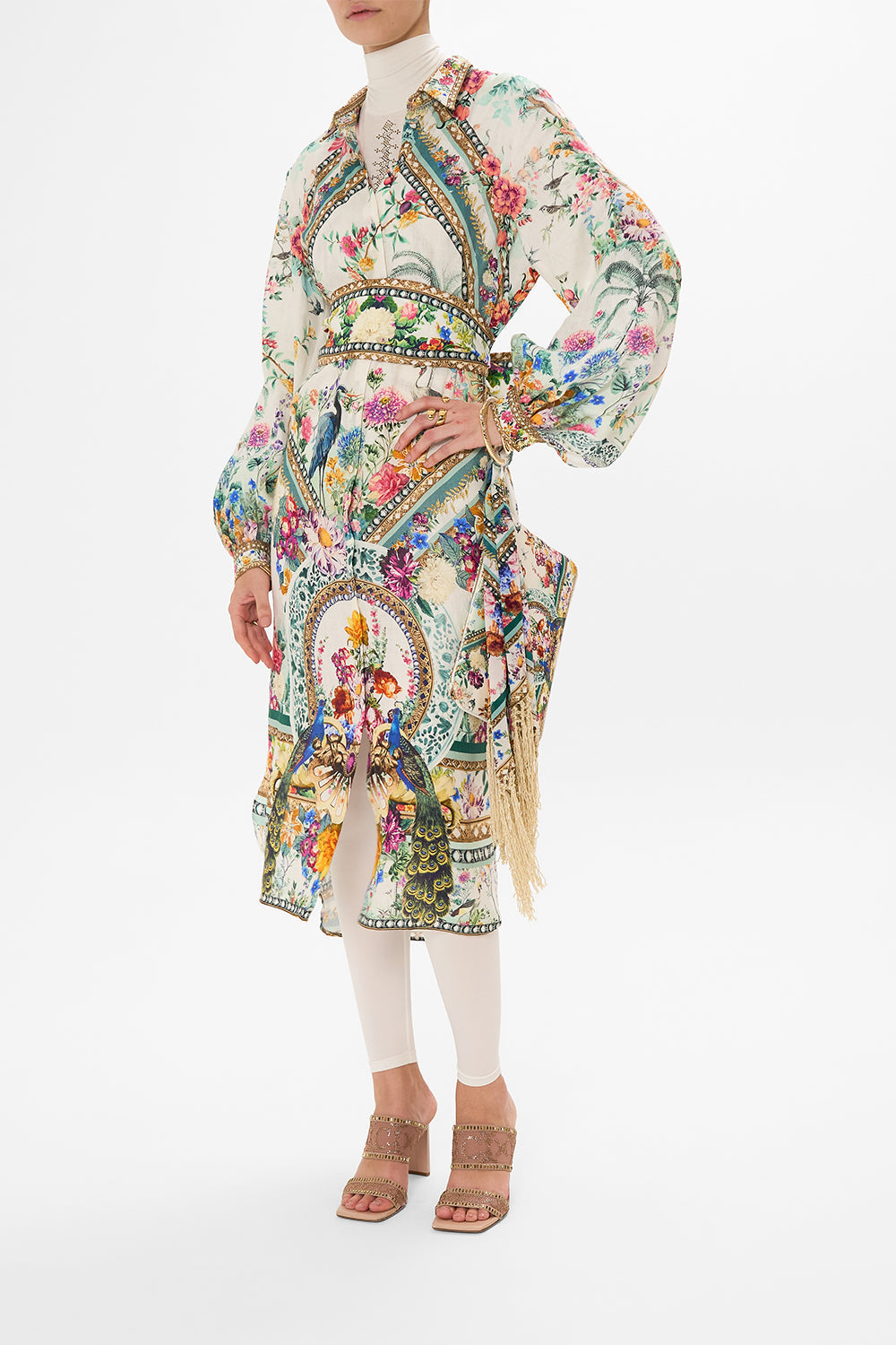 CAMILLA mini dress in Plumes and Parterres print
