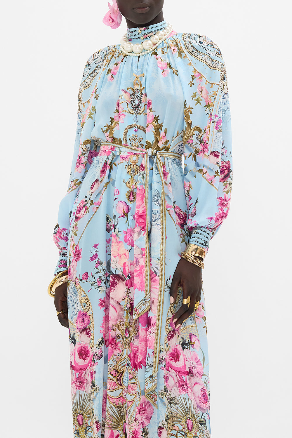 CAMILLA midi shirt dress in Down The Garden Path print