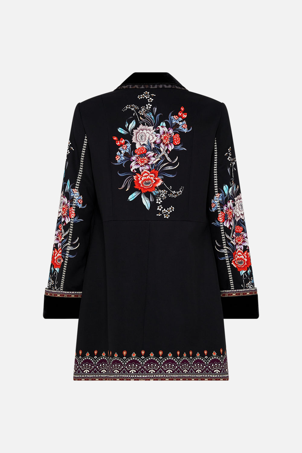 CAMILLA mid length coat in Volendam Dolls print