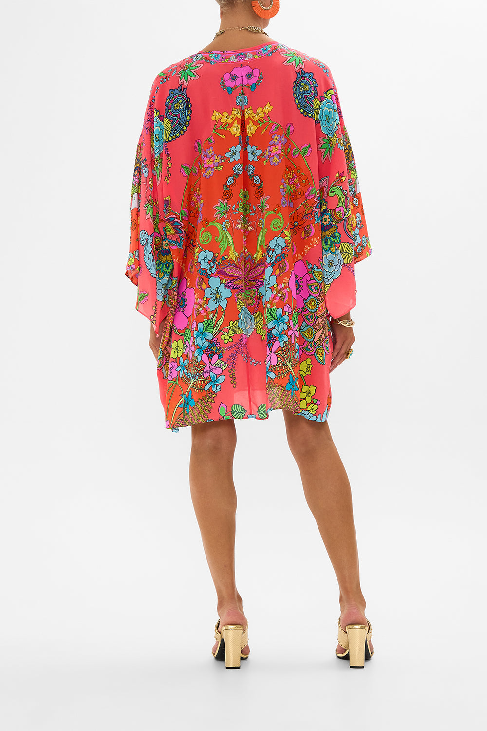 CAMILLA floral wide side high leg pant in Stitched in Time print.