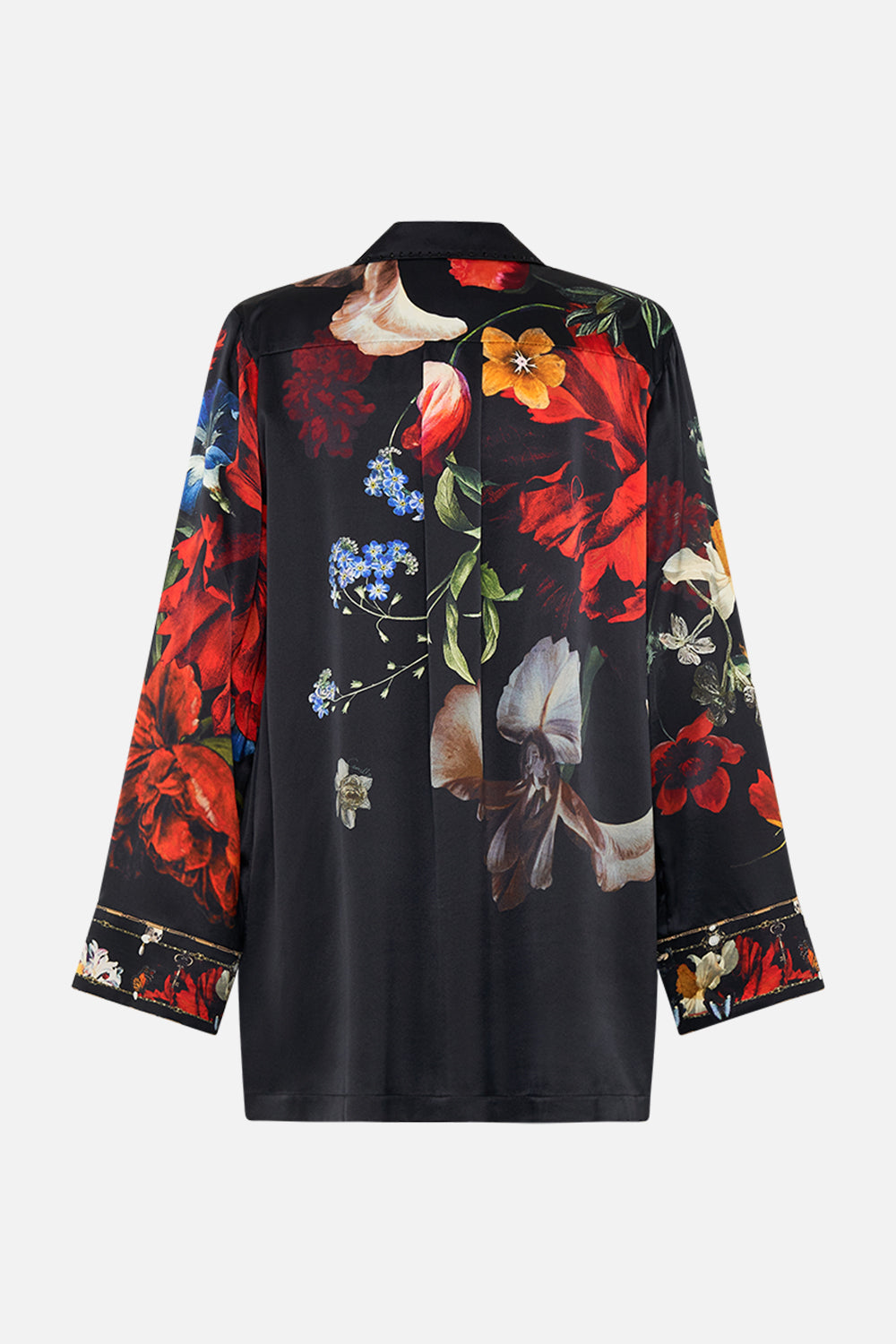 CAMILLA silk jacket in A Still Life print