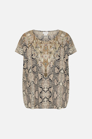CAMILLA loose fit graphic tee in Looking Glass Houses print