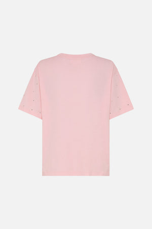 CAMILLA pink tee in Day Trippin print