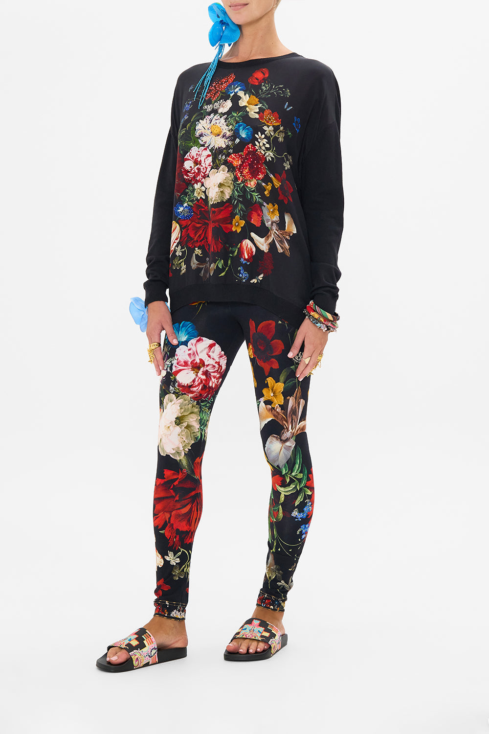 CAMILLA long sleeve jumper in A Still Life print 