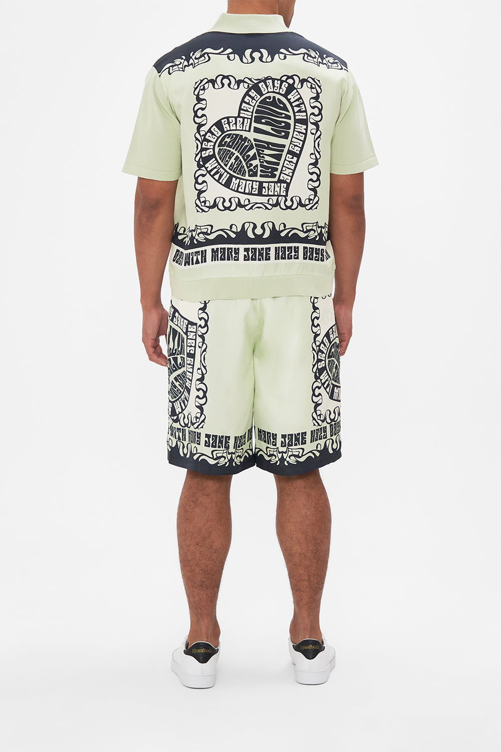 The CAMILLA ELASTIC WAIST BOARDSHORT IF THESE WALLS COULD TALK in our IF THESE WALLS COULD TALK print.