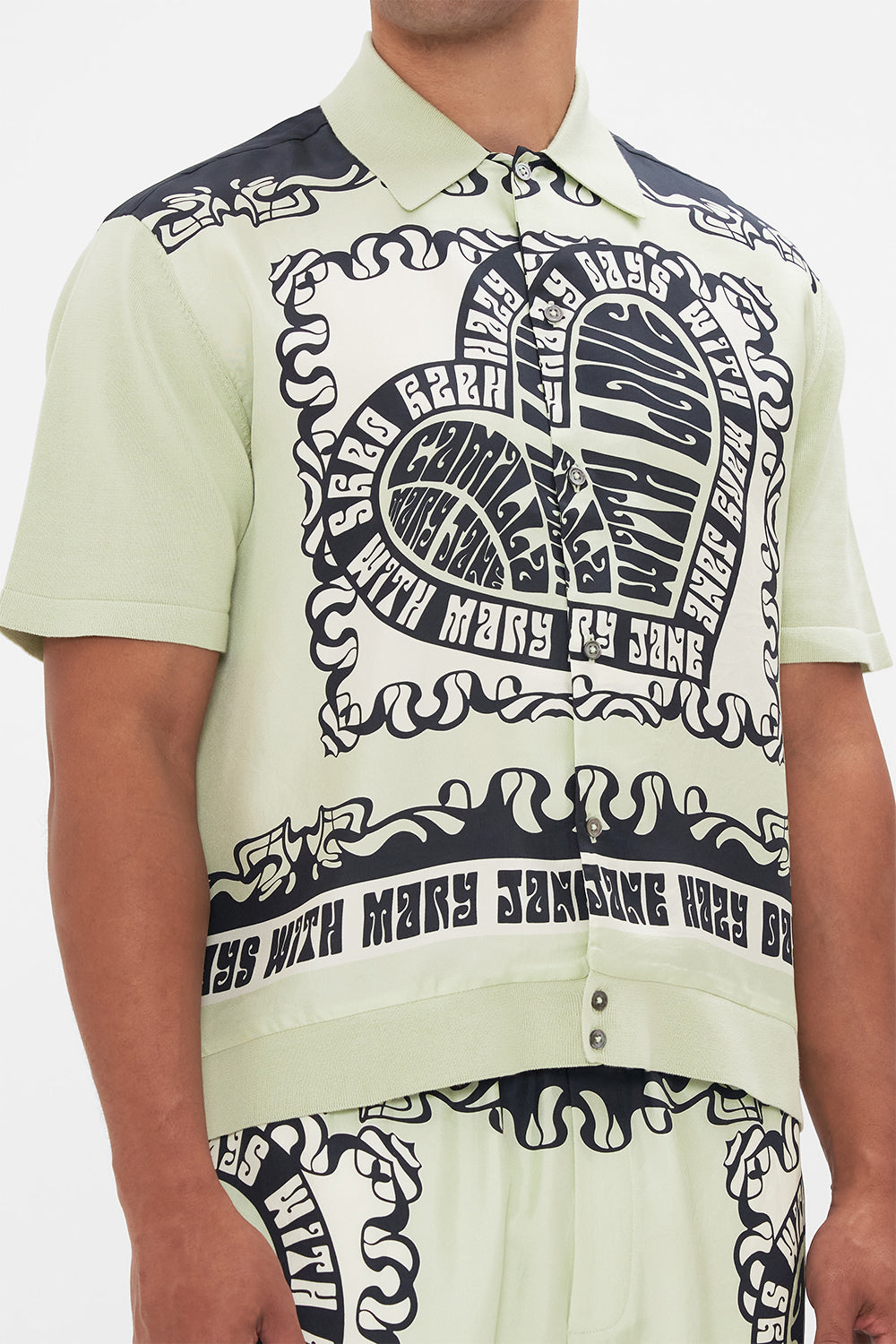 The CAMILLA ELASTIC WAIST BOARDSHORT IF THESE WALLS COULD TALK in our  print.