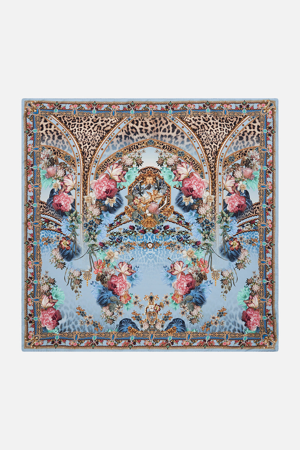 SILK SQUARE SCARF LETTERS TO LEO