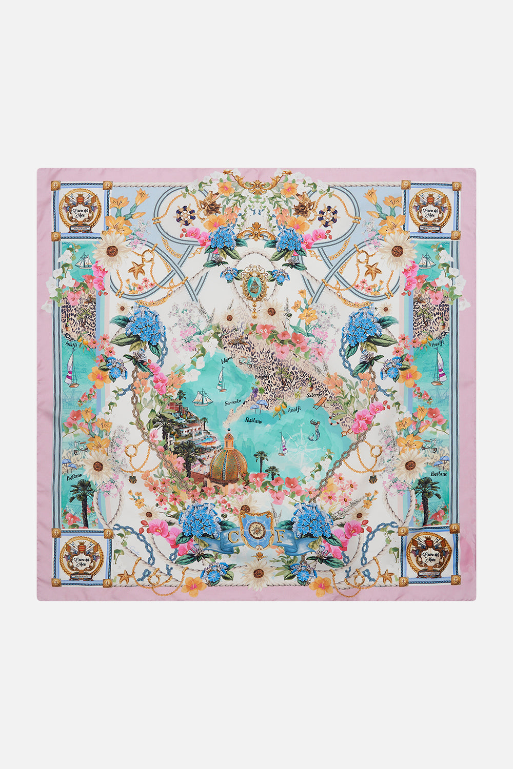 SILK SQUARE SCARF AMALFI LULLABY