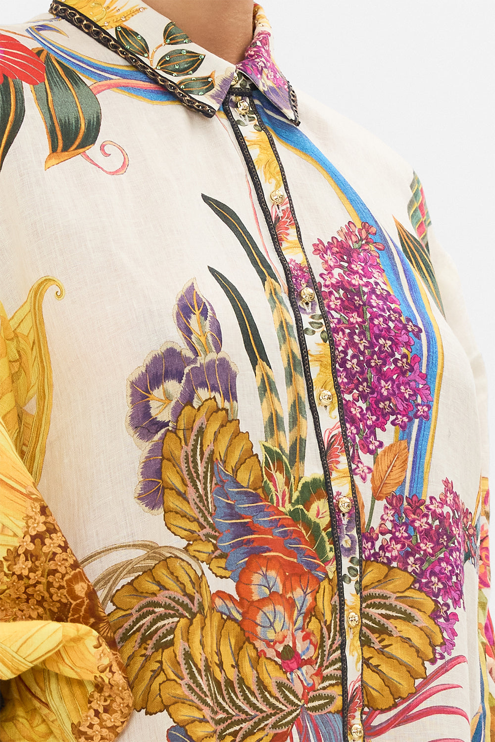 CAMILLA shirtdress in Sunflowers On My Mind print