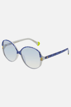Product view of CAMILLA oversized designer sunglasses in Nierika print