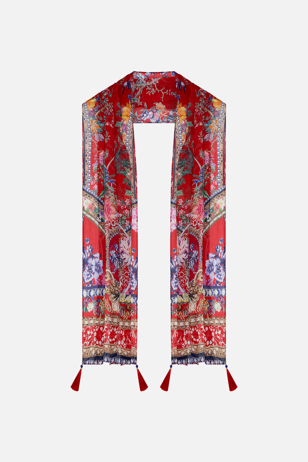 CAMILLA silk scarf in The Summer Palace print