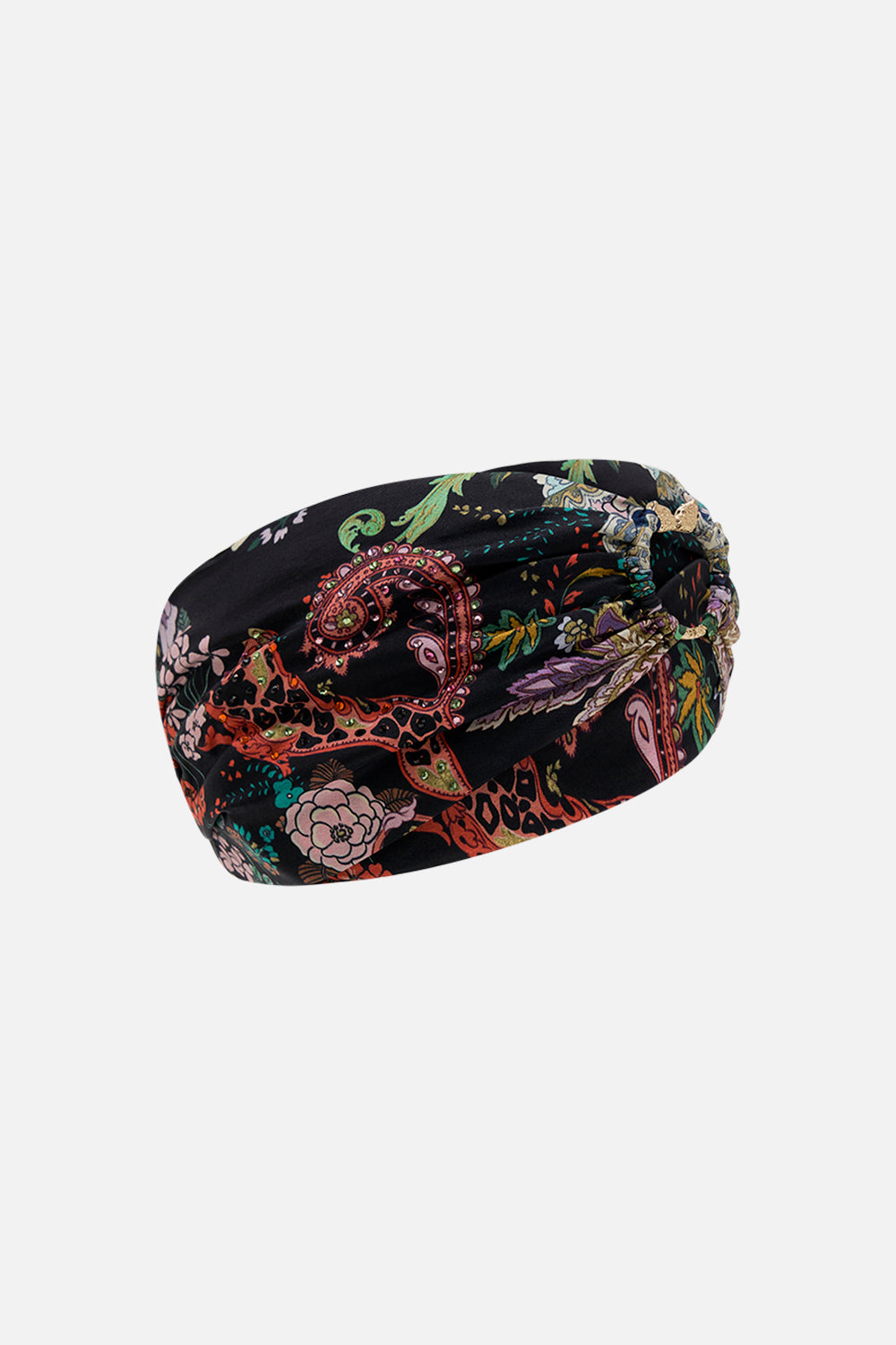 CAMILA silk headband in We Wore Folklore print