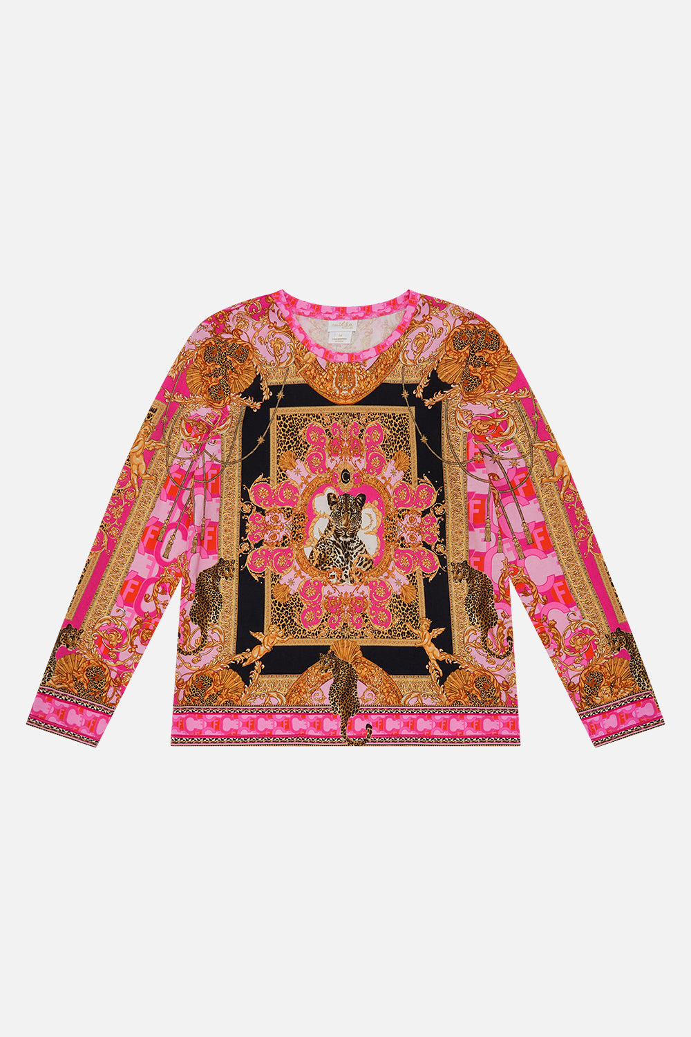 Product view of MILLA BY CAMILLA kids long sleeve top in Ciao Palazzo printed