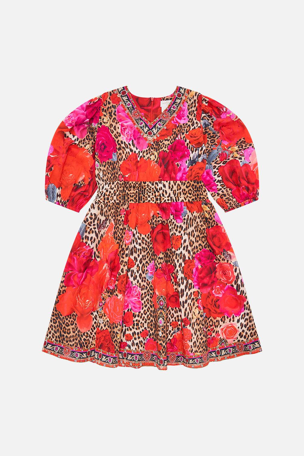 Milla by CAMILLA  girls mini dress with puff sleeve in Heart like A Wildflower print